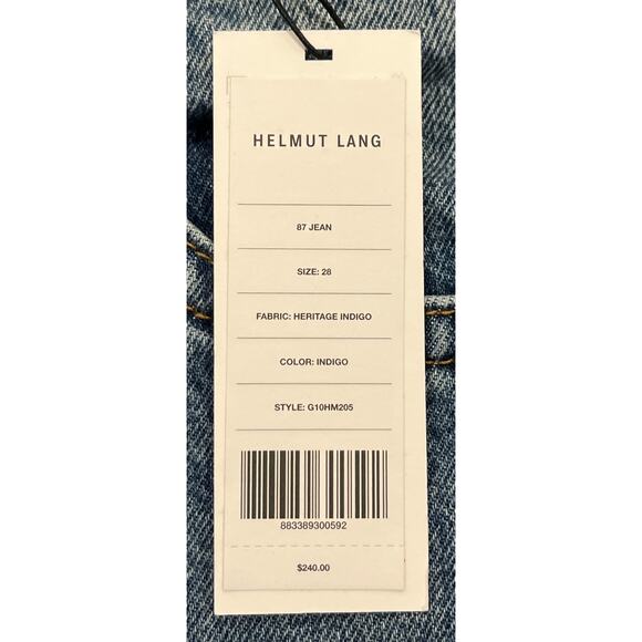 12-98 HELMUT LANG Men's NWT 87 Jean Dark Wash Size 28 - Picture 10 of 10